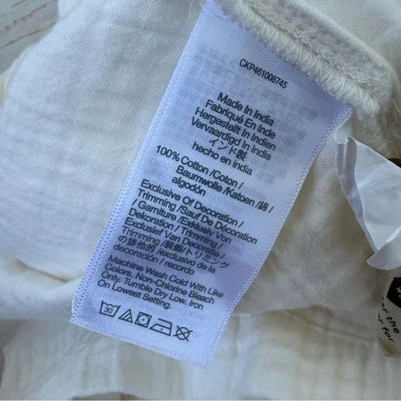 Madewell Embroidered V-Neck‎ Tunic Dress | Size M | Effortless Boho Style - Picture 5 of 7